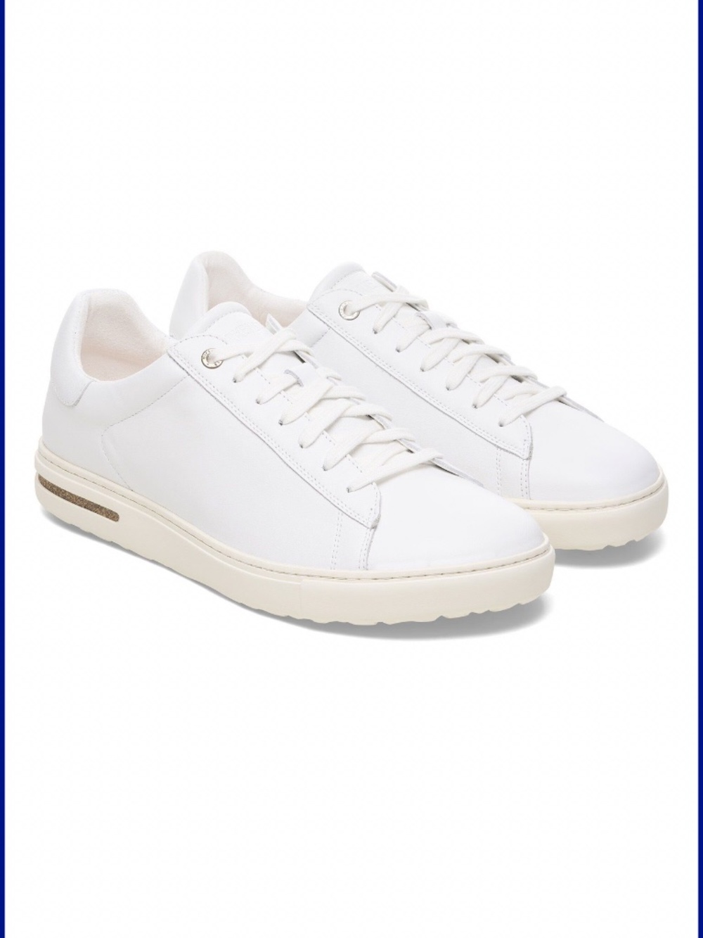 New Birkenstock BEND White Leather & Cork Sneakers Paid $165.00 40 (9-9.5 Wmn) - Picture 4 of 16